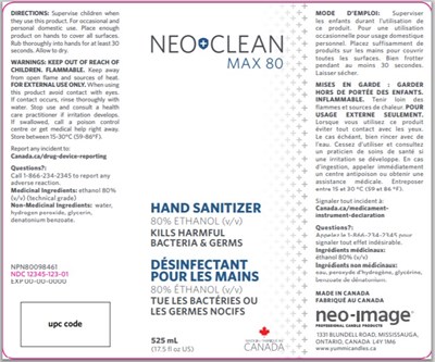 525 mL Label (Neo Clean 525ml  17.5lfoz)
